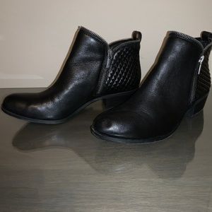 LUCKY BRAND BARTALINIO BOOTIES BLACK  LEATHER 8.5M